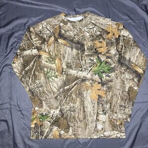 Streetwear Camouflage Hunting Long Sleep Shirt Kings Realtree Edge Men's M